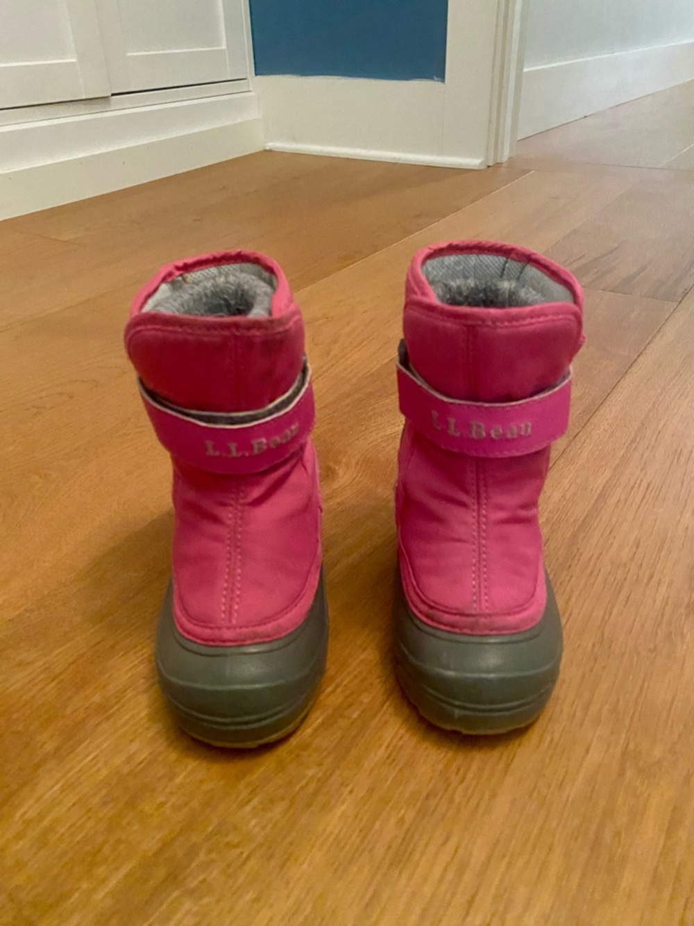 L.L. Bean Kids' Bright Pink Waterproof Snow Boots
